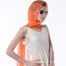 Fashion Design Woman Pure Color Scarf Natural Silk Accessory